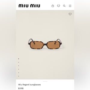 Miu Miu Brown Tortoise Regard Sunglasses